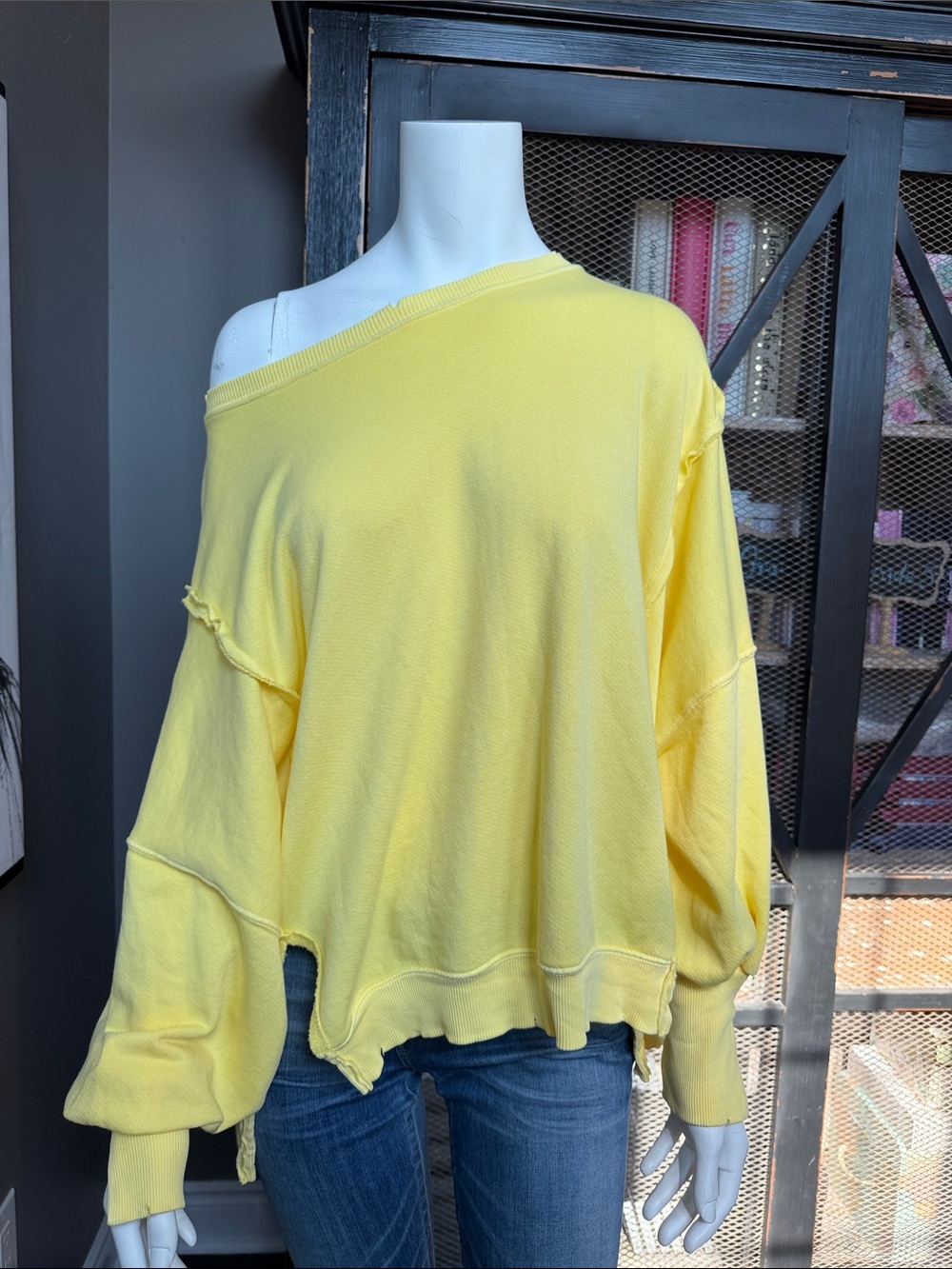 We The Free Sunny Yellow Camden Oversized Sweater